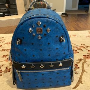 MCM Dual stark Backpack Munich blue brand new!